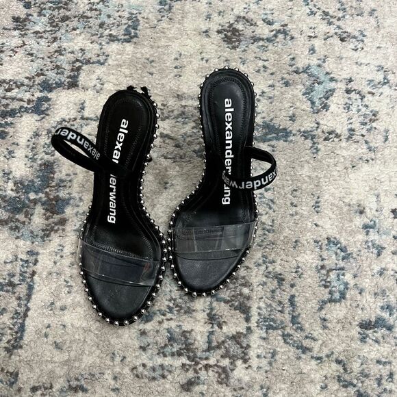Alexander Wang Black and Clear Heels - Picture 4 of 9